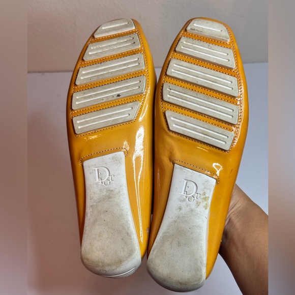 Christian Dior Women’s Patent Leather Loafers Metal Buckle Size 36.5 - Picture 7 of 10
